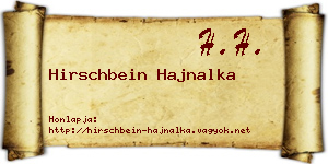 Hirschbein Hajnalka névjegykártya